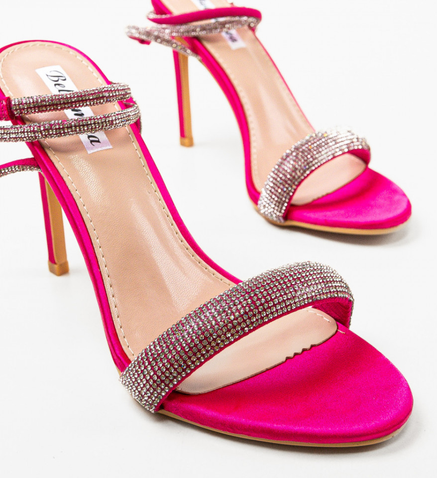 Sandale cu toc Elouan Fuchsia - Img 2