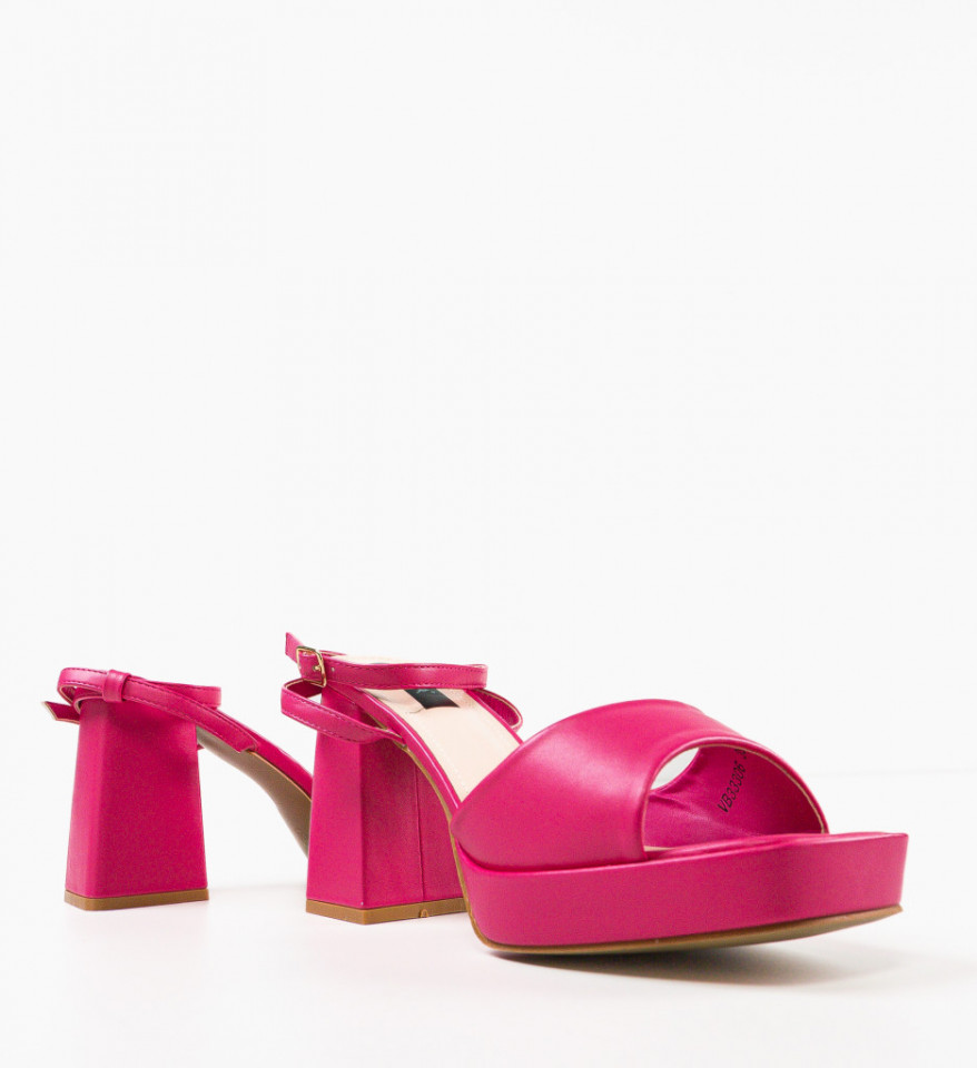 Sandale cu toc Flaviana Fuchsia - Img 2
