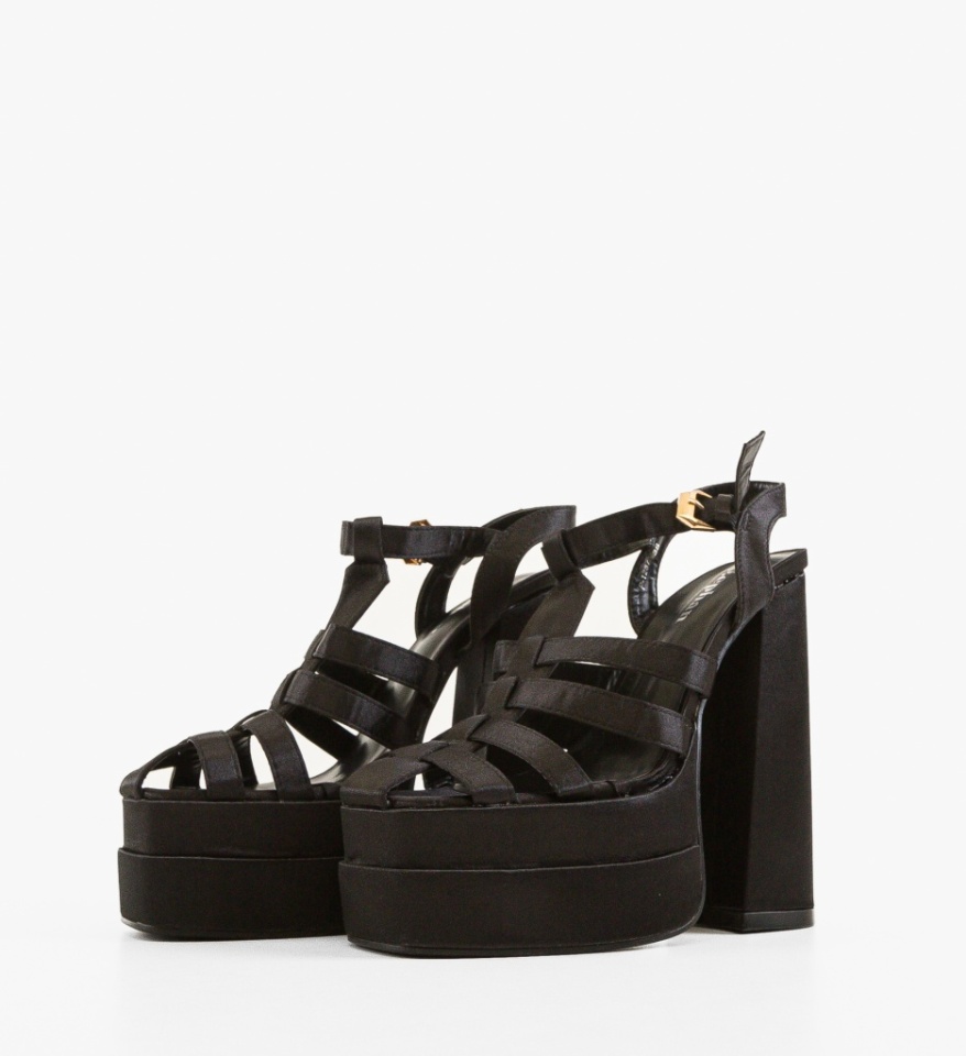 Sandale cu toc Giles Negre - Img 2
