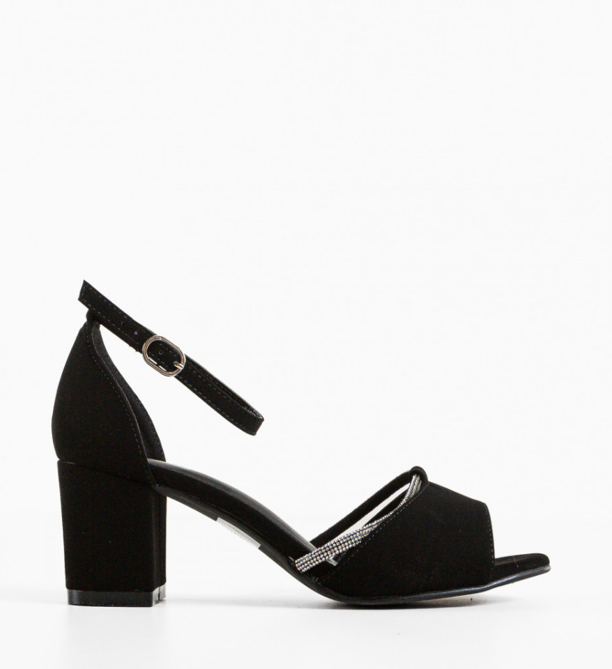 Sandale cu toc Leyre Negre - Img 2