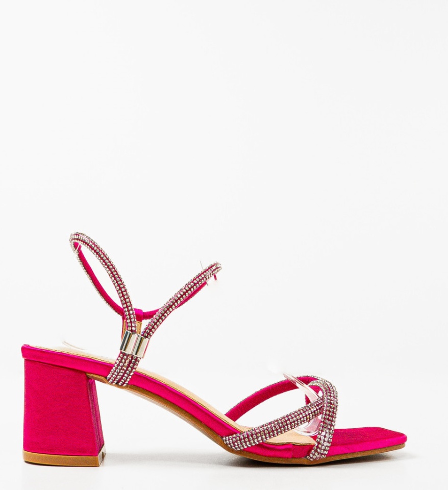 Sandale cu toc Lug Fuchsia - Img 9