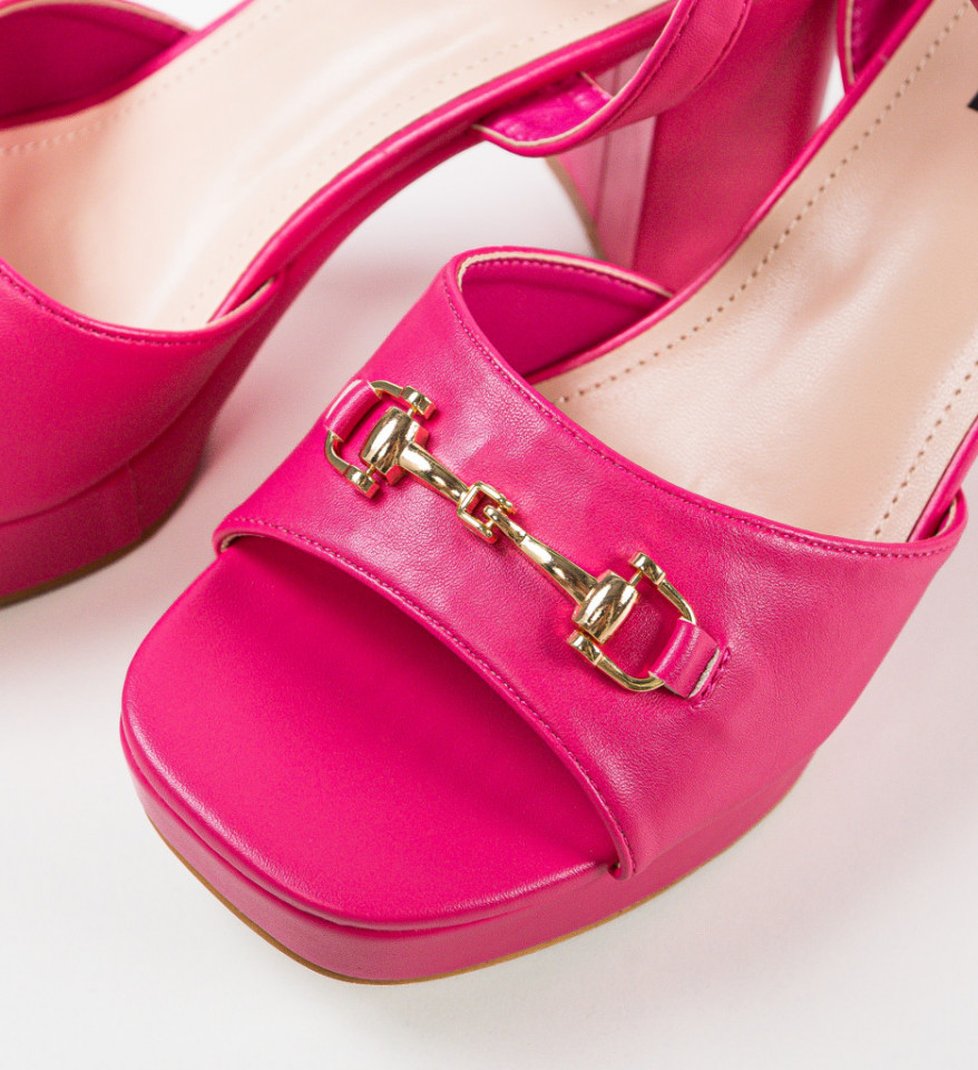 Sandale cu toc Merab Fuchsia - Img 5