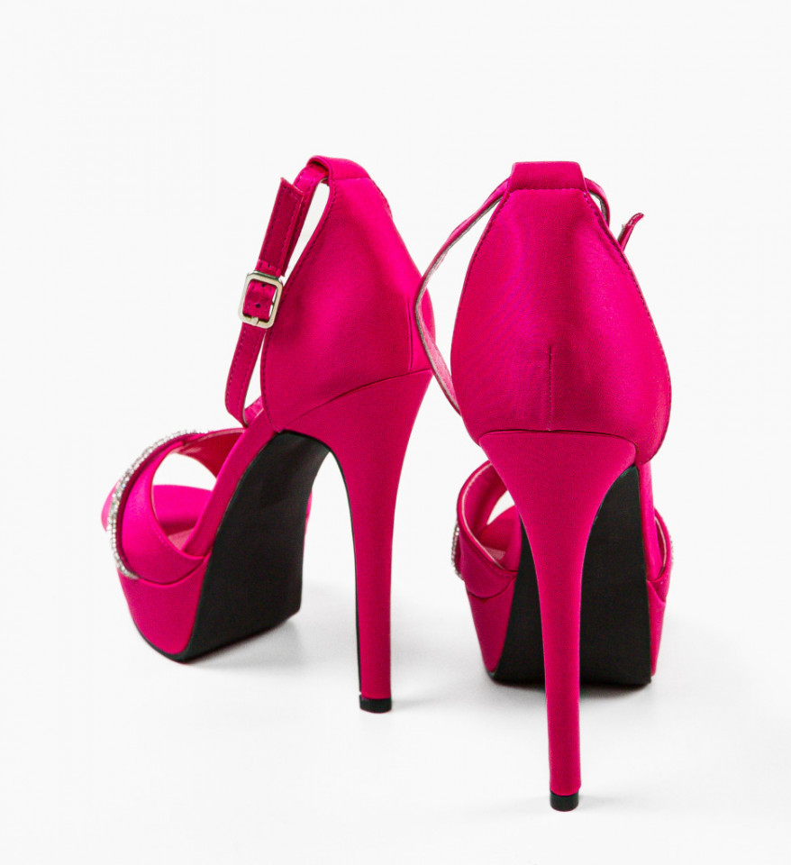 Sandale cu toc Miriam Fuchsia - Img 4