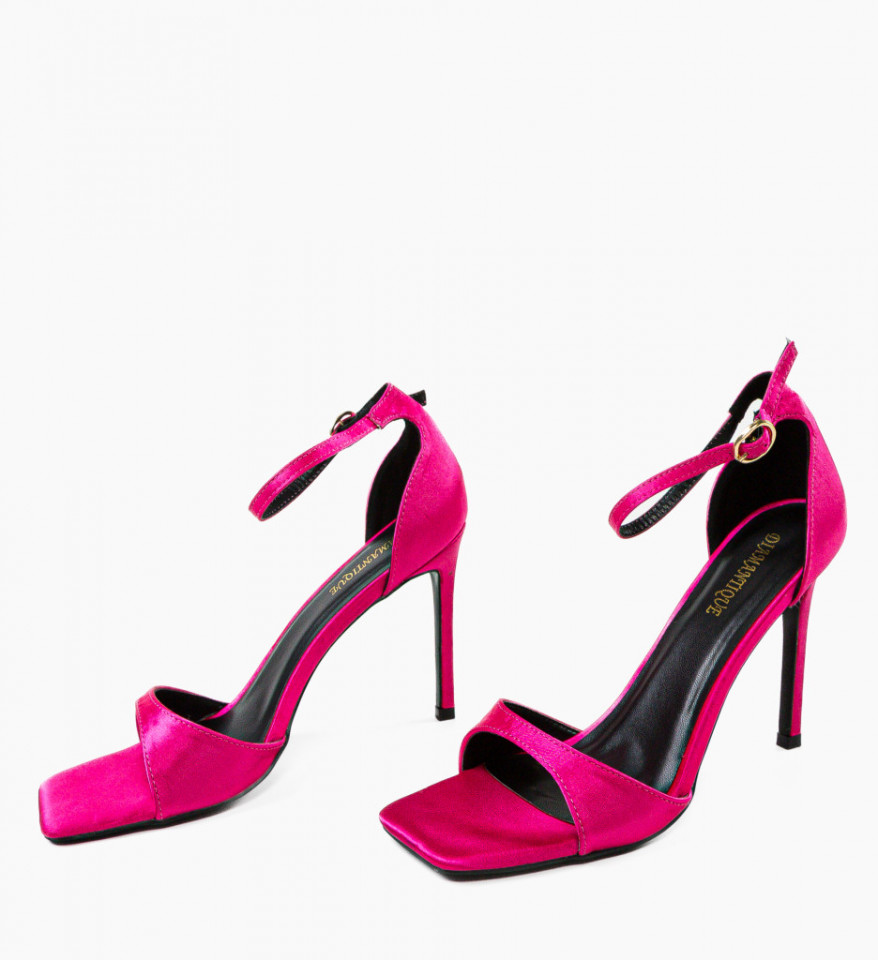 Sandale cu toc Momoko Fuchsia - Img 3