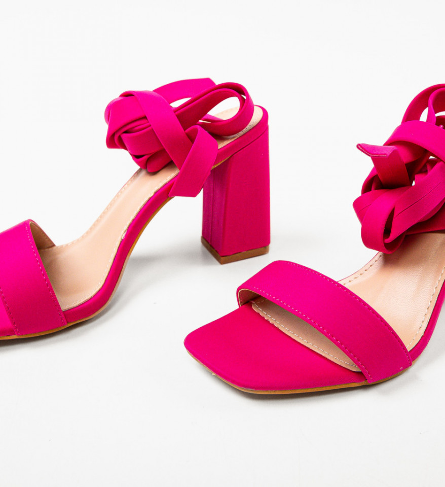 Sandale cu toc Photine Fuchsia - Img 2