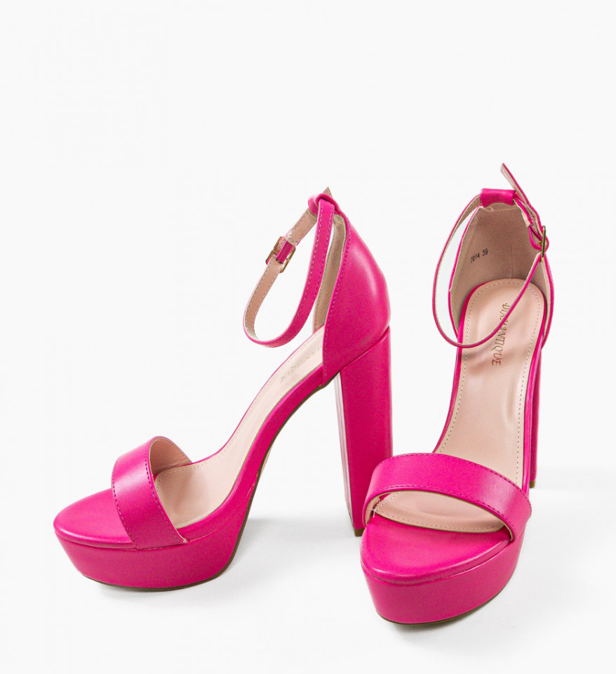 Sandale cu toc Reich Fuchsia - Img 2