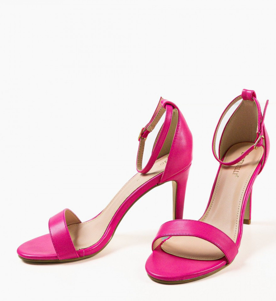 Sandale cu toc Rekoman Fuchsia - Img 2