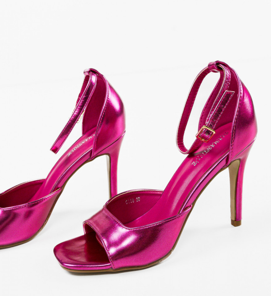 Sandale cu toc Schuchard Fuchsia - Img 3