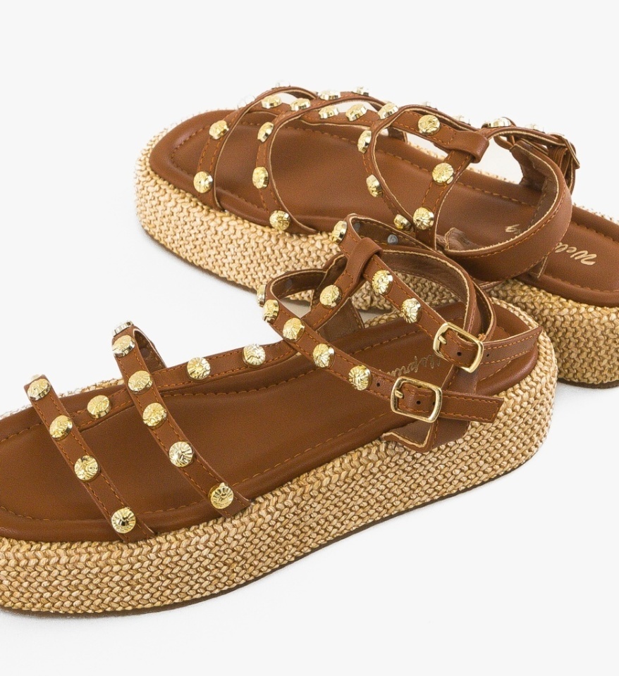 Sandale dama Straw Camel - Img 2
