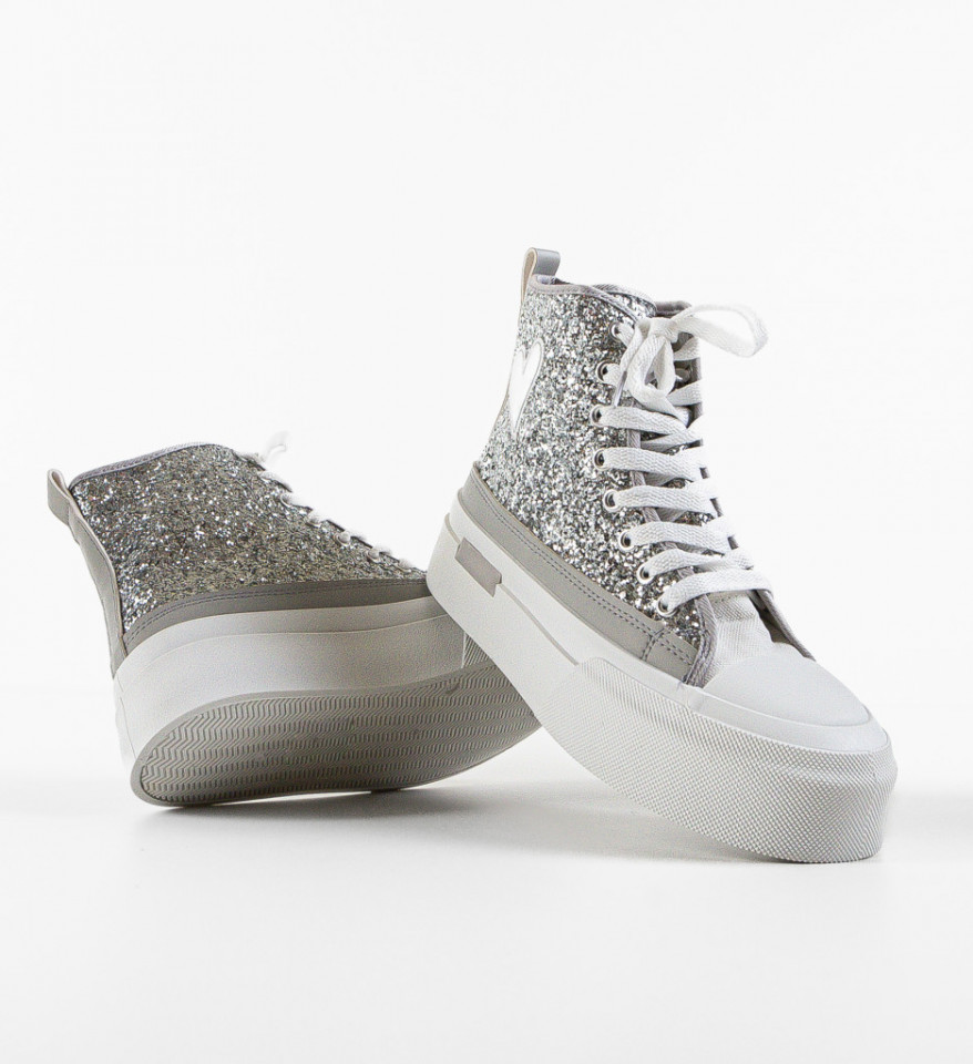 Sneakers dama Cuore Argintii - Img 3