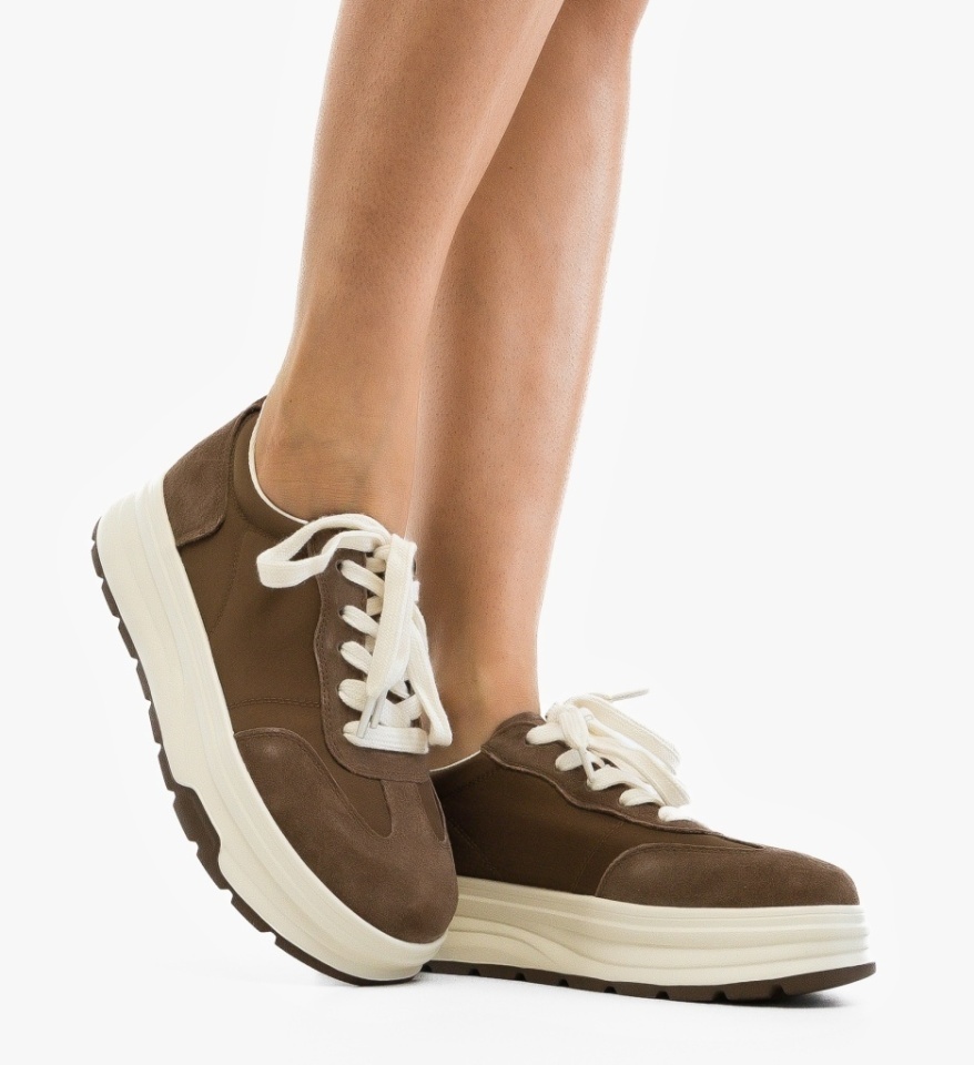Sneakers dama Dynal Khaki - Img 2