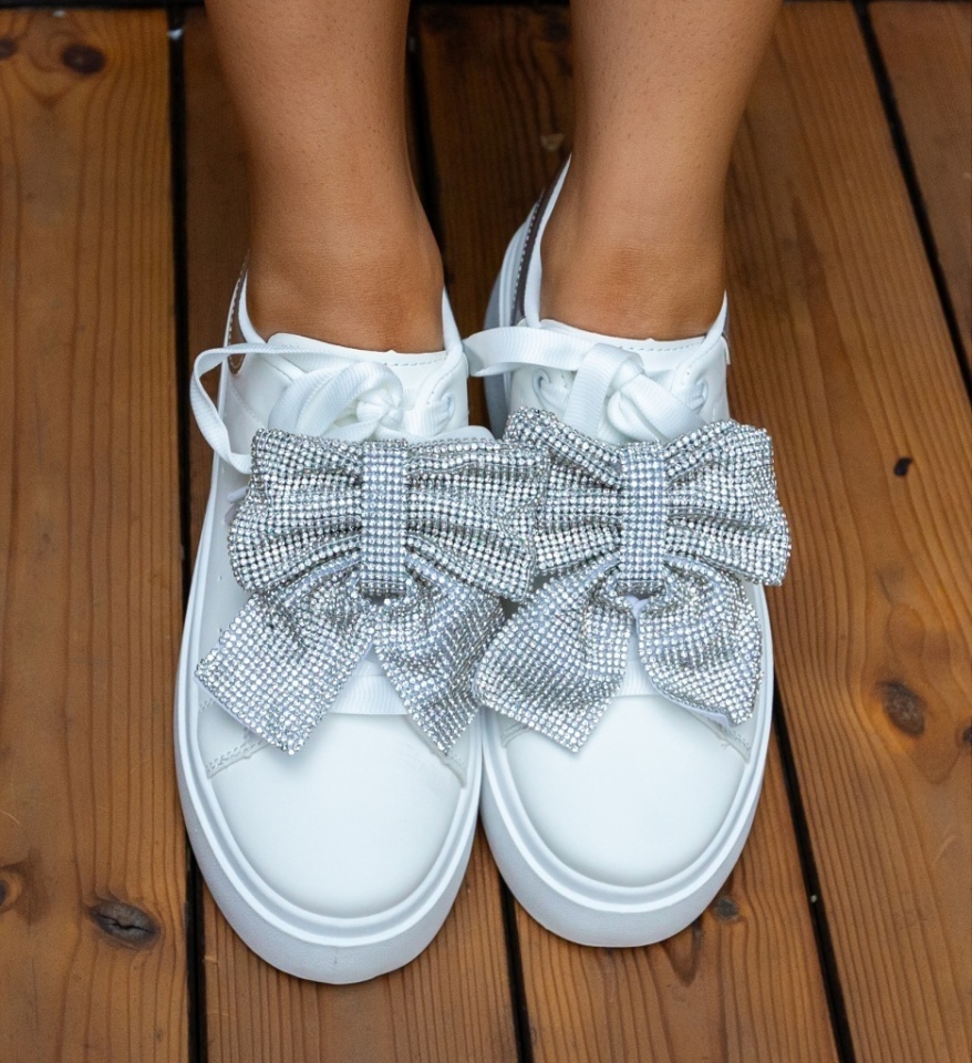 Sneakers dama Eva Argintii - Img 5