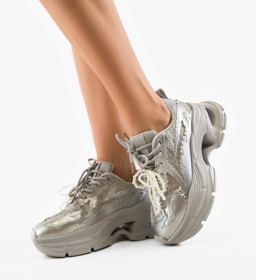 Sneakers dama Griffith Gri - Img 3