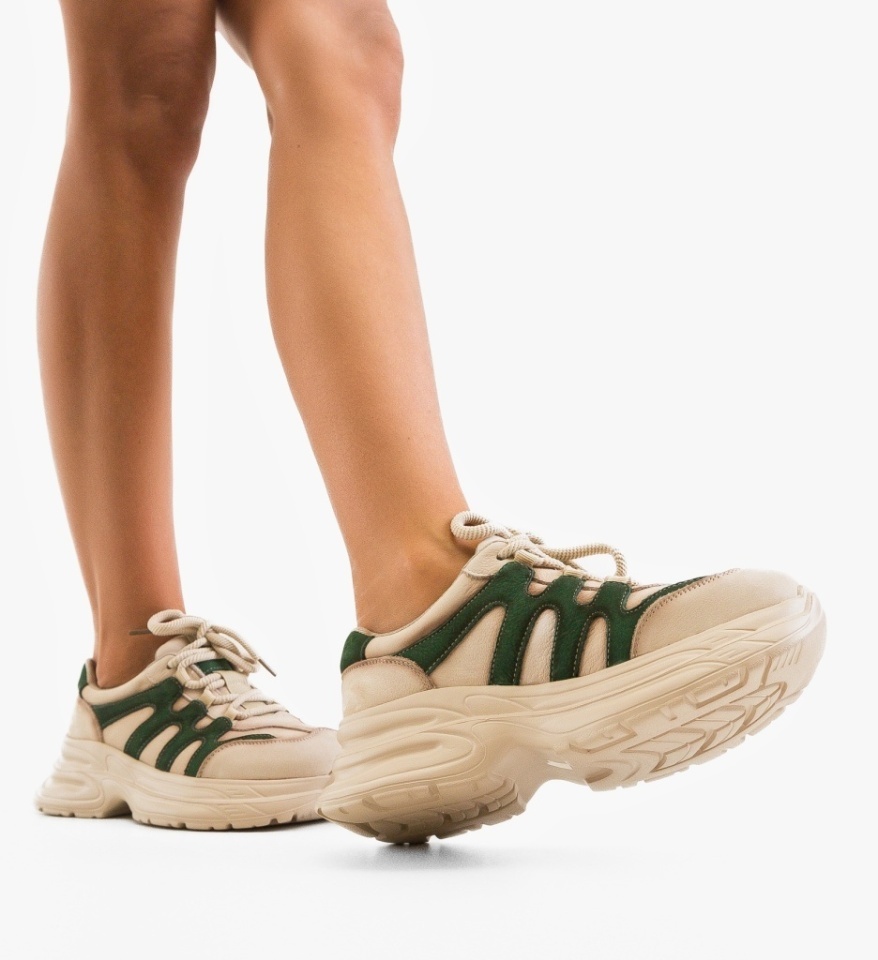 Sneakers dama Iman Bej 4 - Img 4