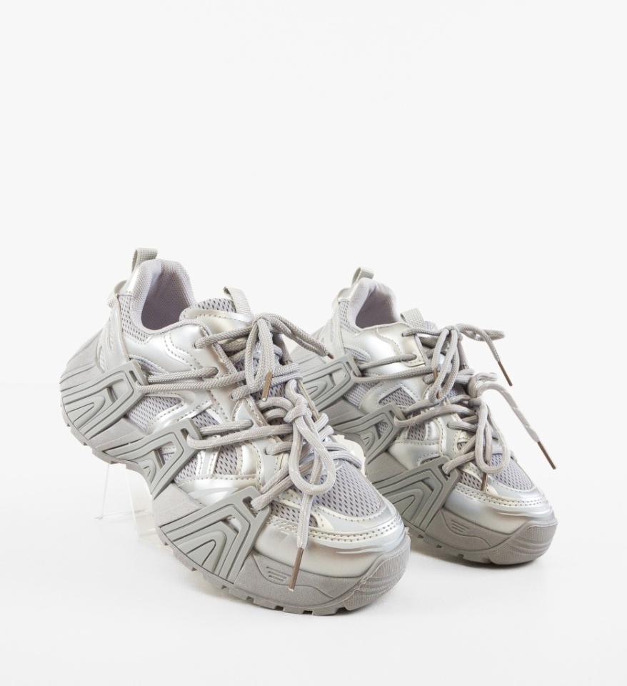 Sneakers dama Joao Argintii - Img 2