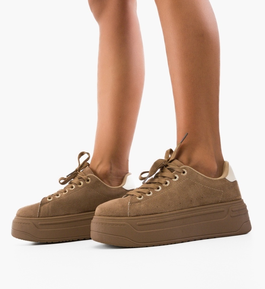 Sneakers dama Merui Khaki - Img 5