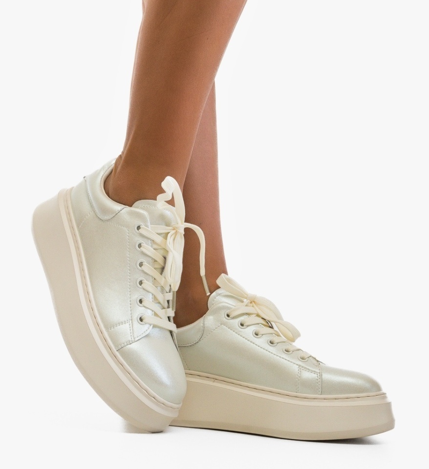 Sneakers dama Onart Bej - Img 4