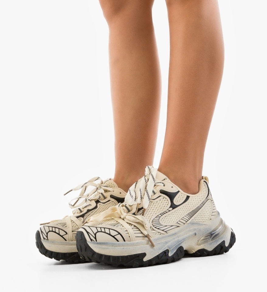 Sneakers dama Rarrw Bej - Img 5