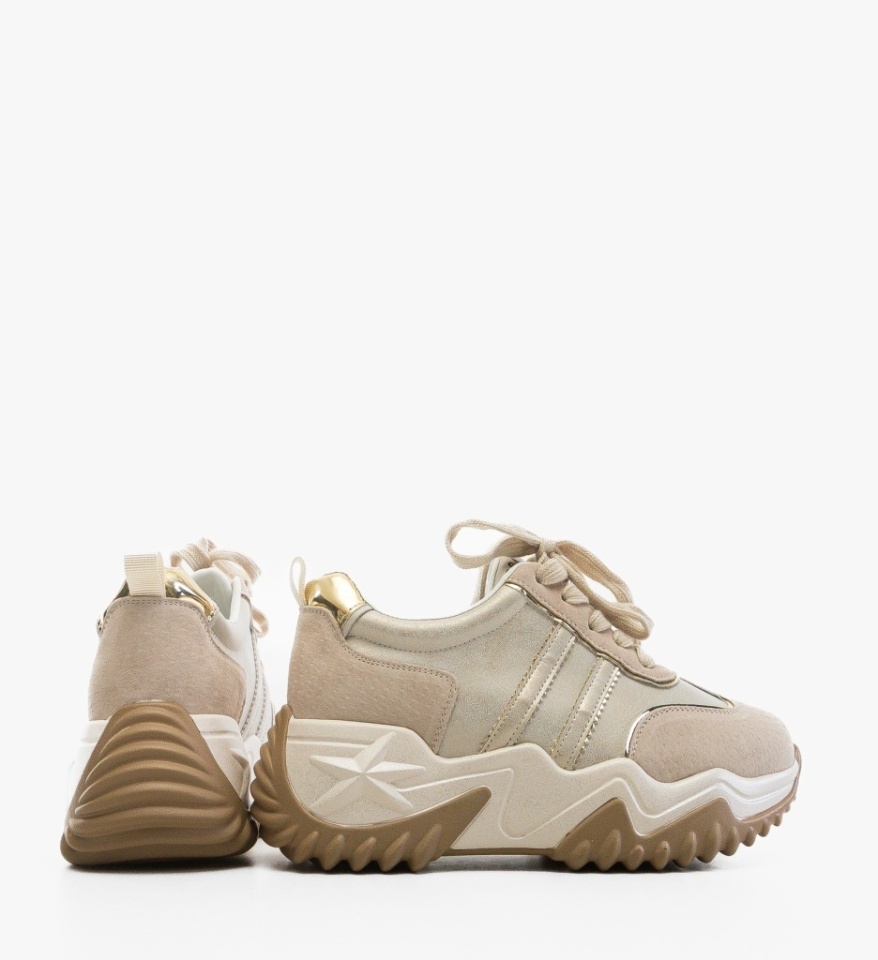 Sneakers dama Sandy Bej - Img 3