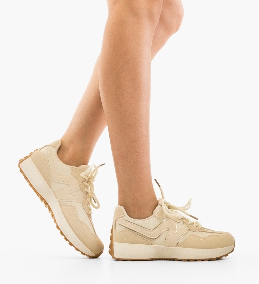 Sneakers dama Sharad Bej - Img 6