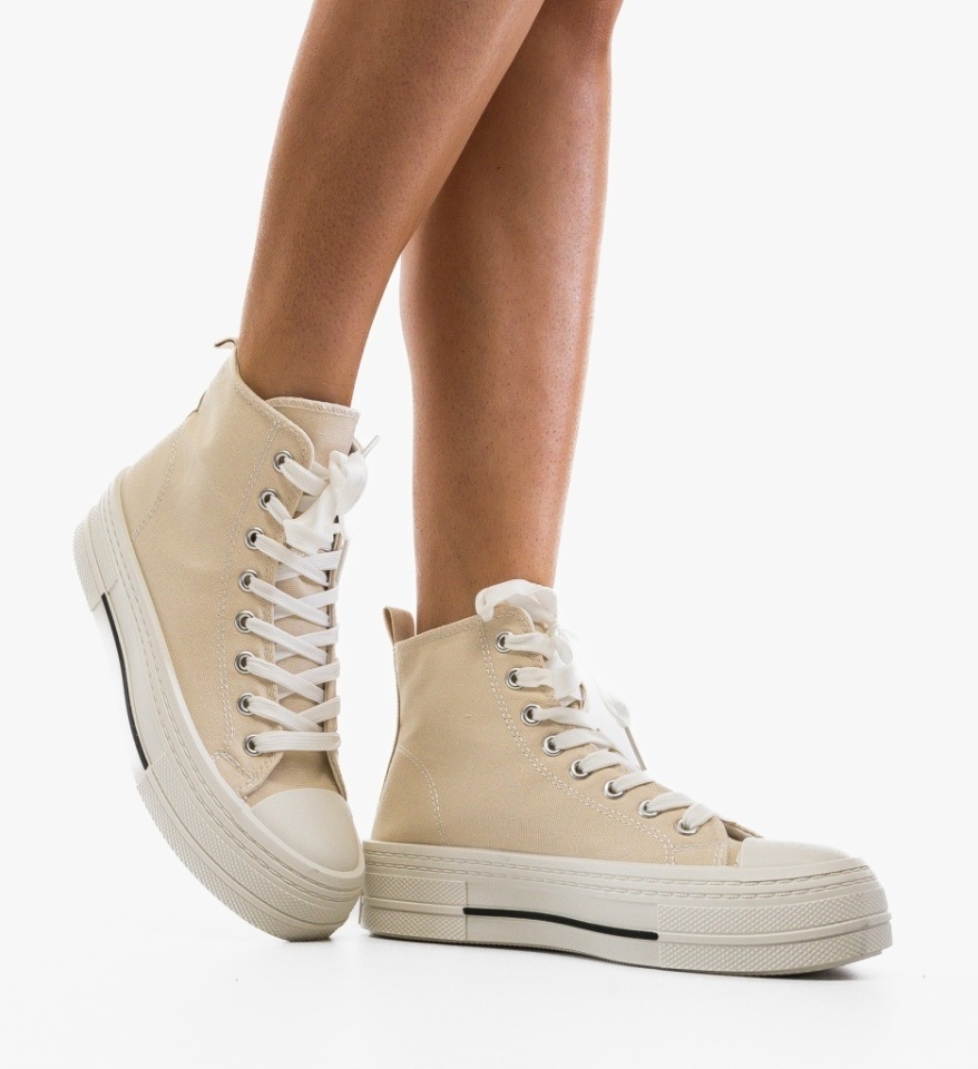 Sneakers dama Sketty Bej - Img 4