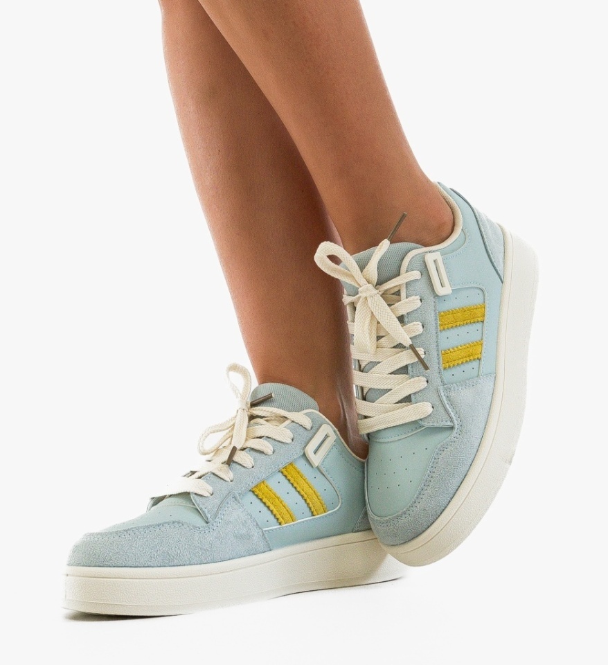 Sneakers dama Spring Albastri - Img 4
