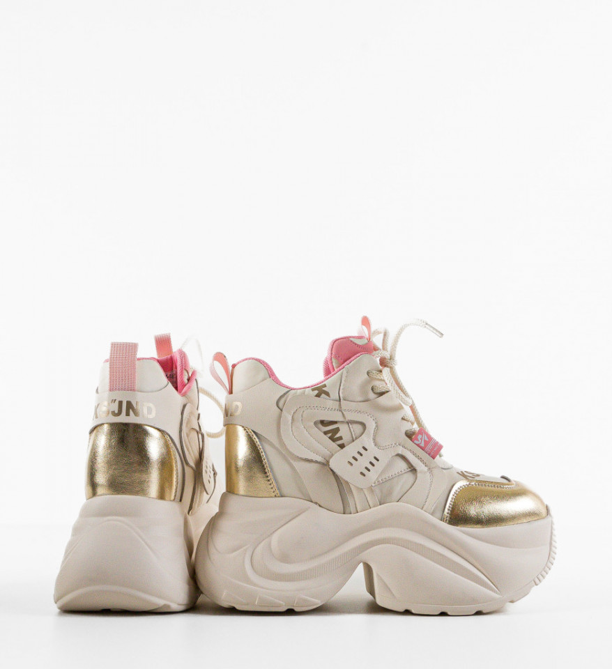 Sneakers dama Stacee Bej - Img 2