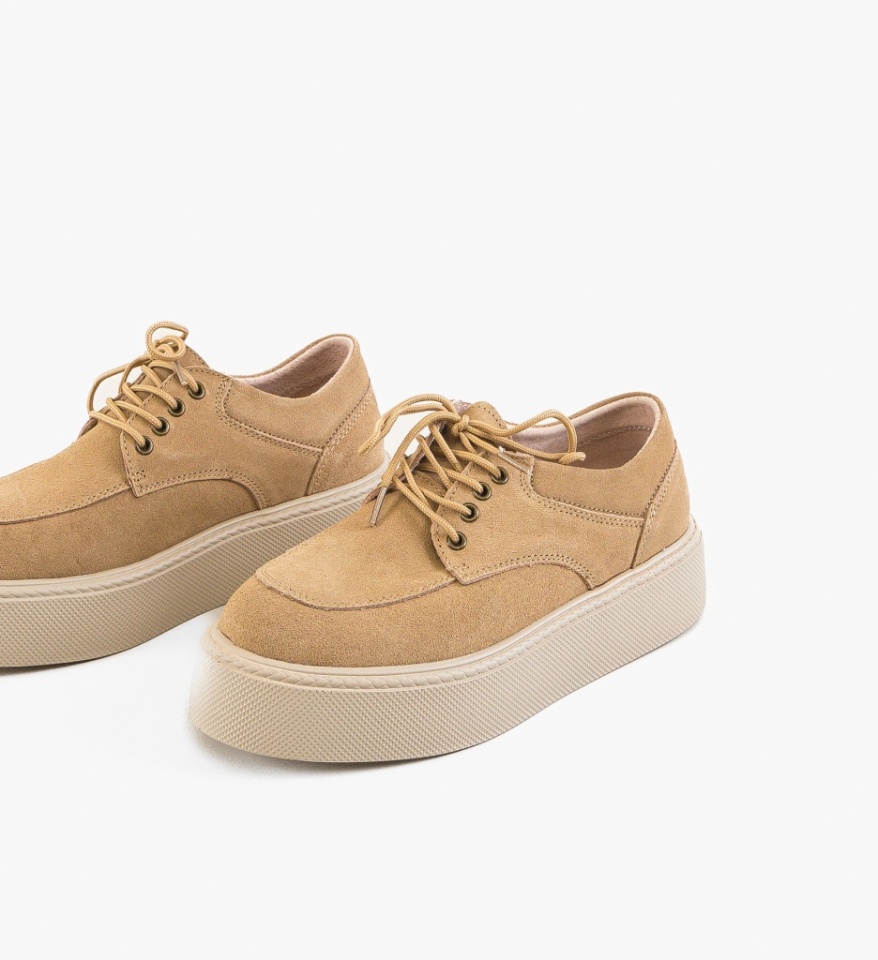 Sneakers dama Sweep Bej - Img 3