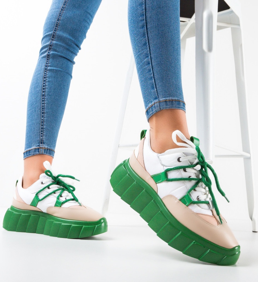 Sneakers dama Topy Bej - Img 5