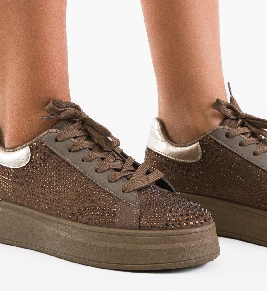 Sneakers dama Tzany Khaki - Img 4