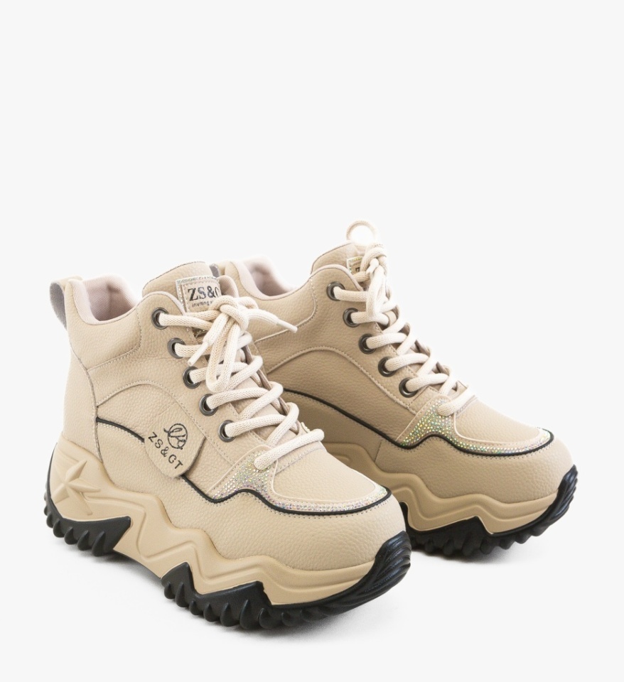 Sneakers dama Uleka Bej - Img 2