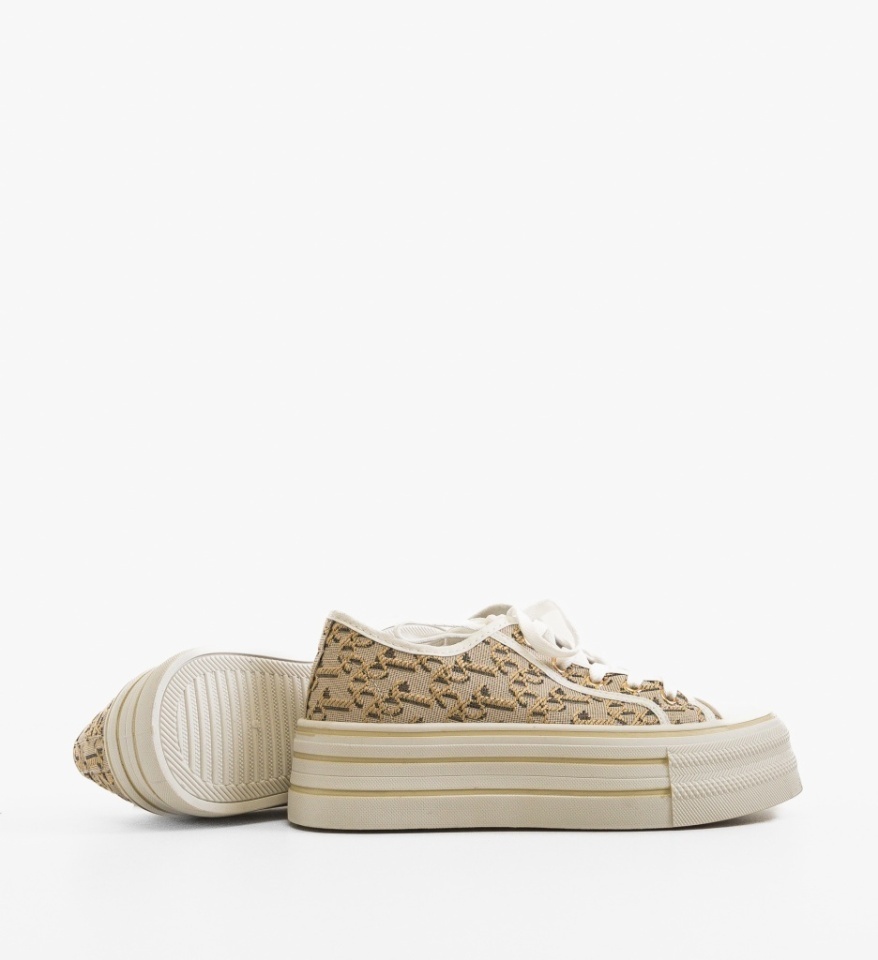 Sneakers dama Vidia Bej - Img 3