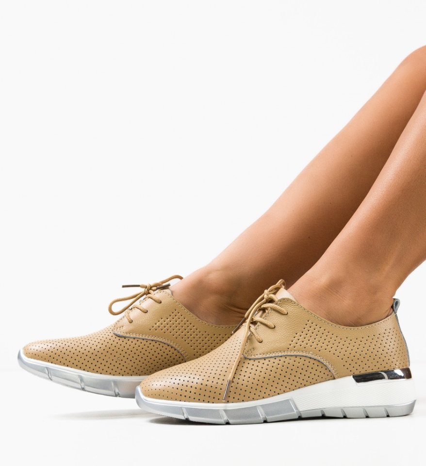 Pantofi Casual Albert Bej - Img 13