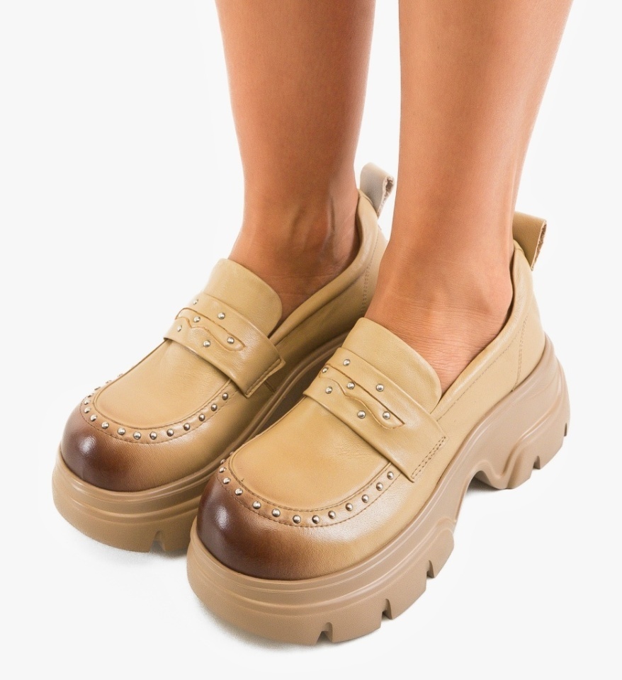 Pantofi Casual Allen Bej - Img 5