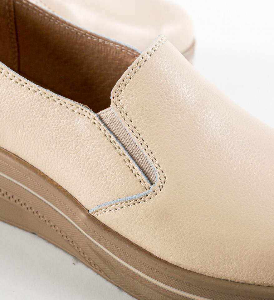 Pantofi Casual Alpino Bej 2 - Img 3