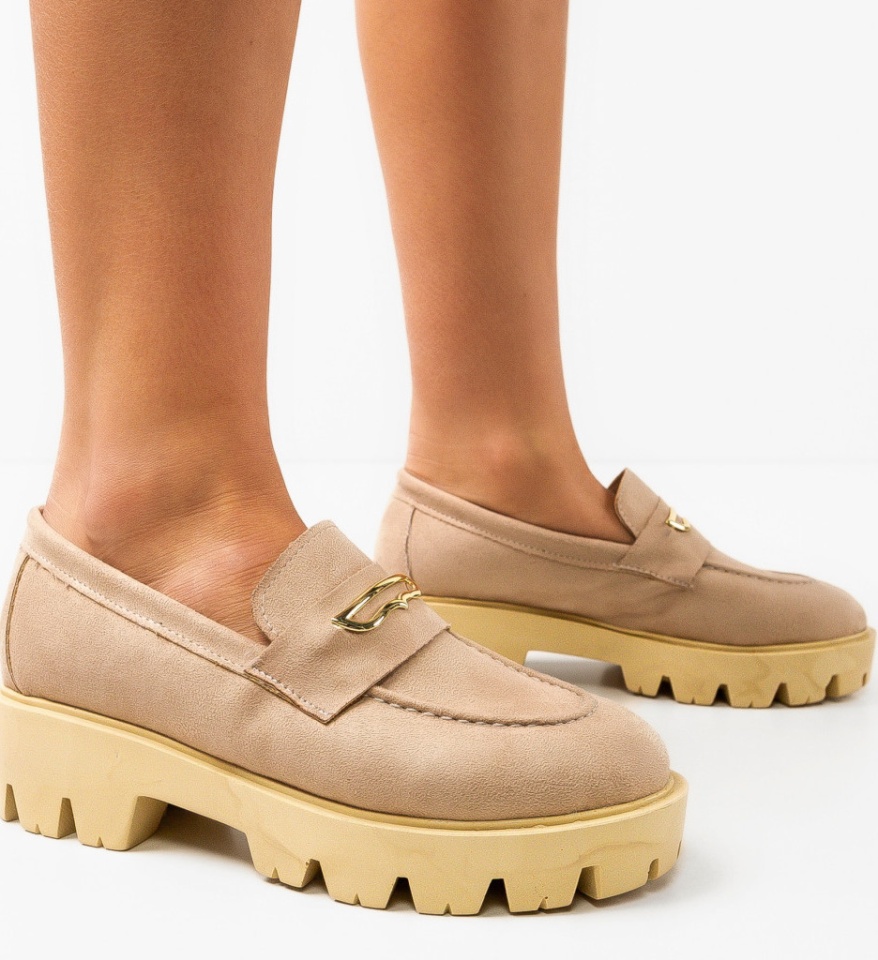 Pantofi Casual Beikrols Bej - Img 7