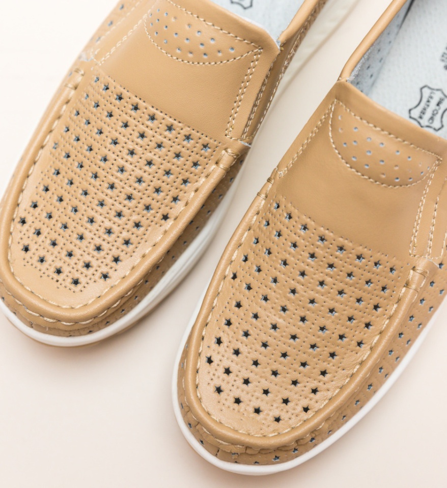 Pantofi Casual Bicaz Bej - Img 12