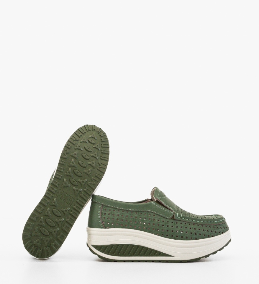 Pantofi Casual Bicaz Verzi - Img 3