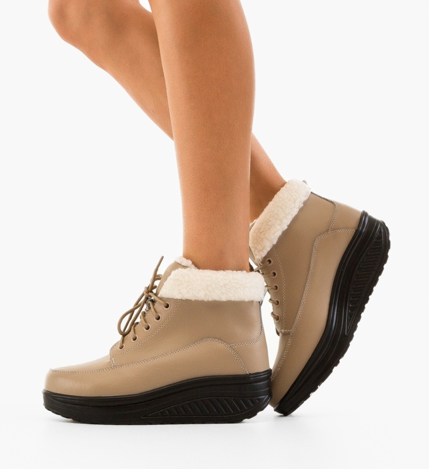 Pantofi Casual Blind Bej - Img 4