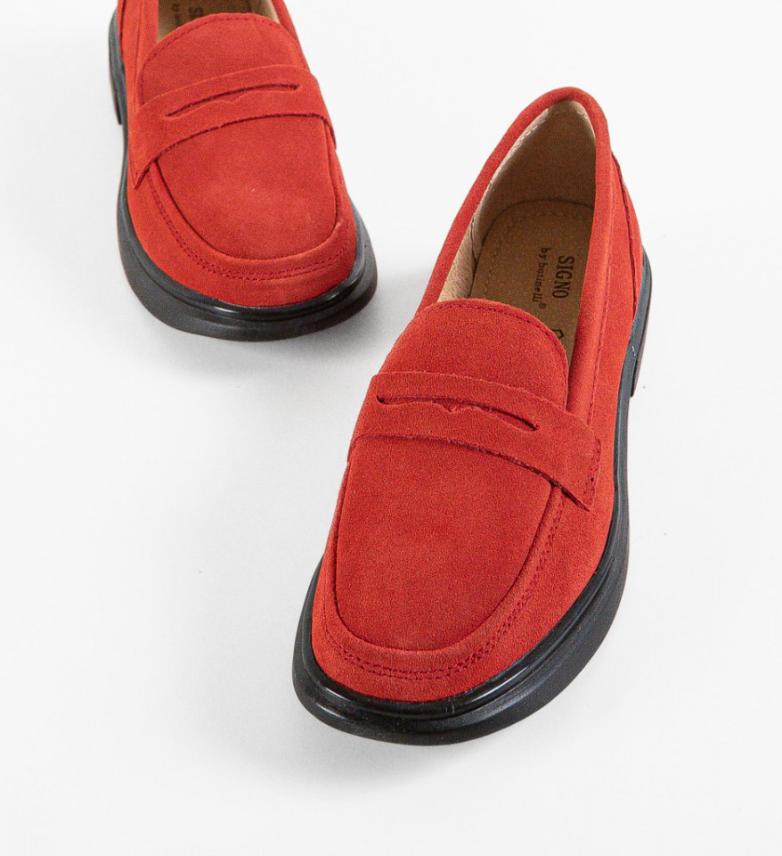 Pantofi Casual Butler Rosii - Img 3