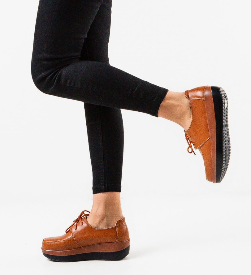 Pantofi Casual Creamt Camel - Img 6