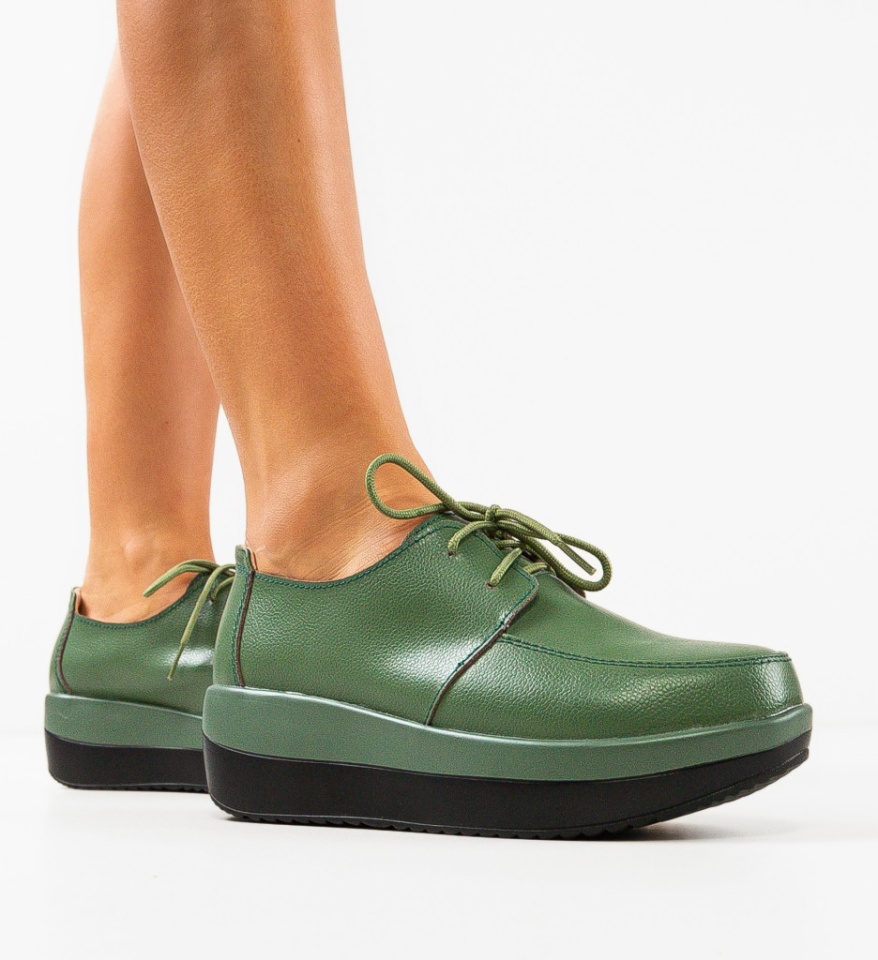 Pantofi Casual Creamt Verzi - Img 8