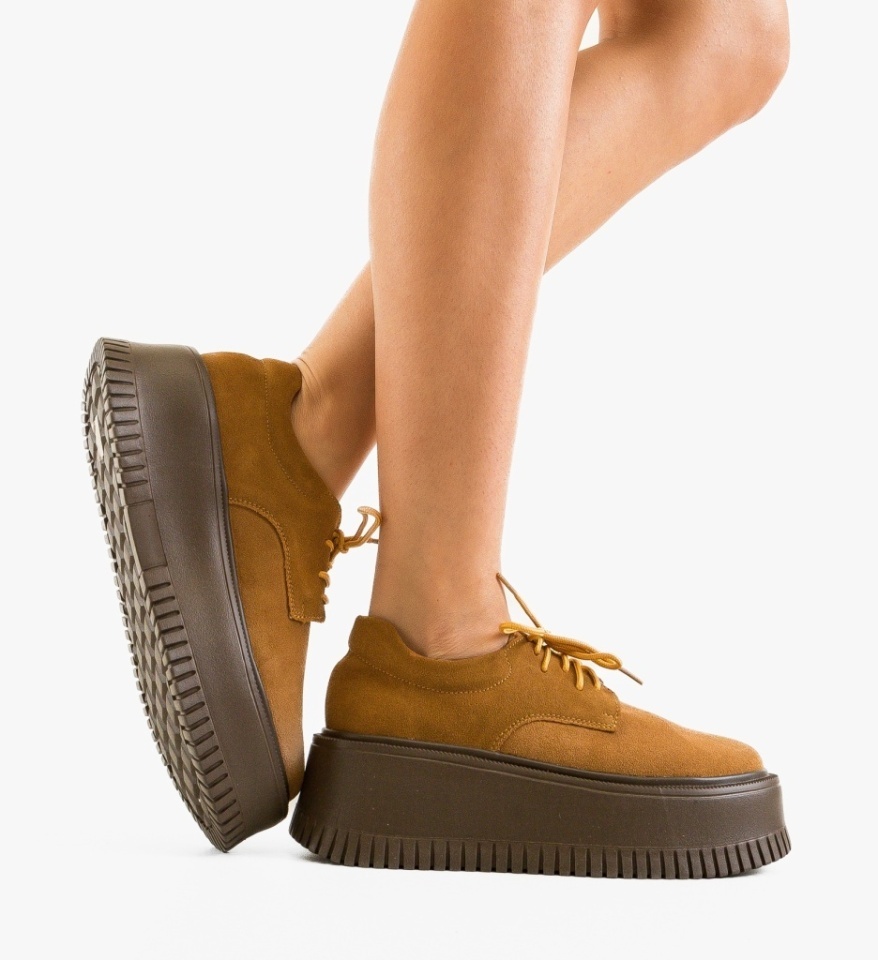 Pantofi casual dama Benve Camel - Img 4