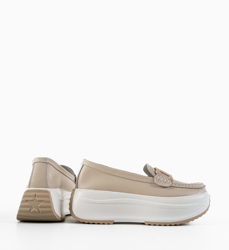 Pantofi Casual dama Biljana Bej - Img 2