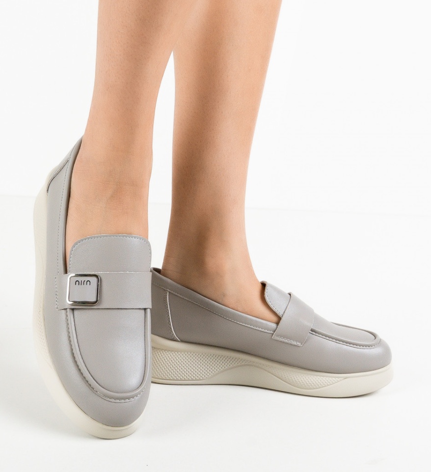 Pantofi casual dama Catlyn Gri - Img 8