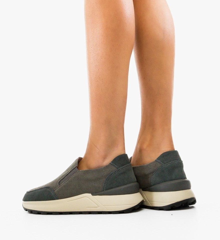 Pantofi casual dama Derina Gri - Img 5