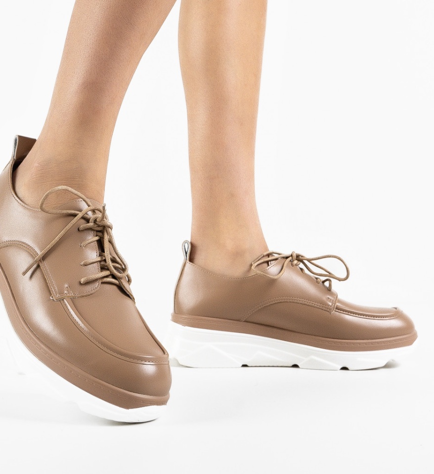 Pantofi casual dama Frelly Khaki - Img 5