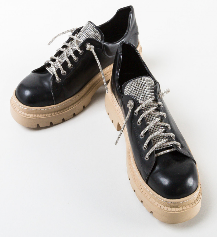 Pantofi casual dama Friday Negri 5 - Img 2