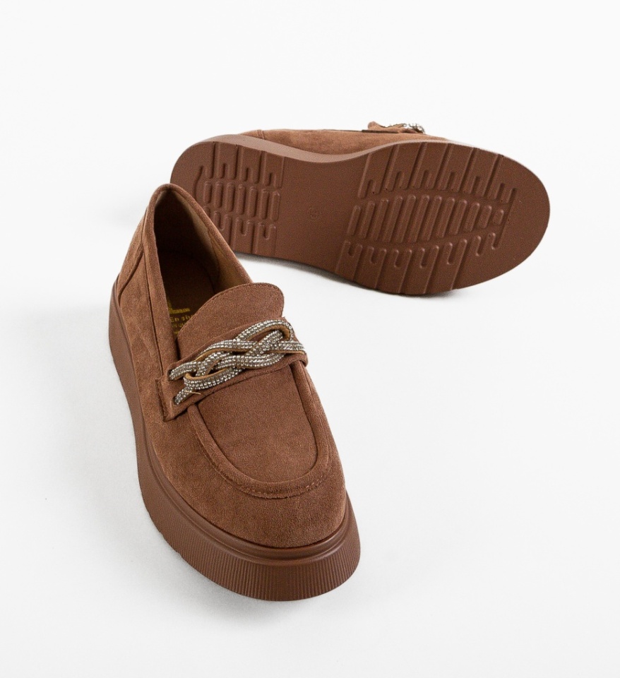 Pantofi Casual dama Hallel Camel - Img 4