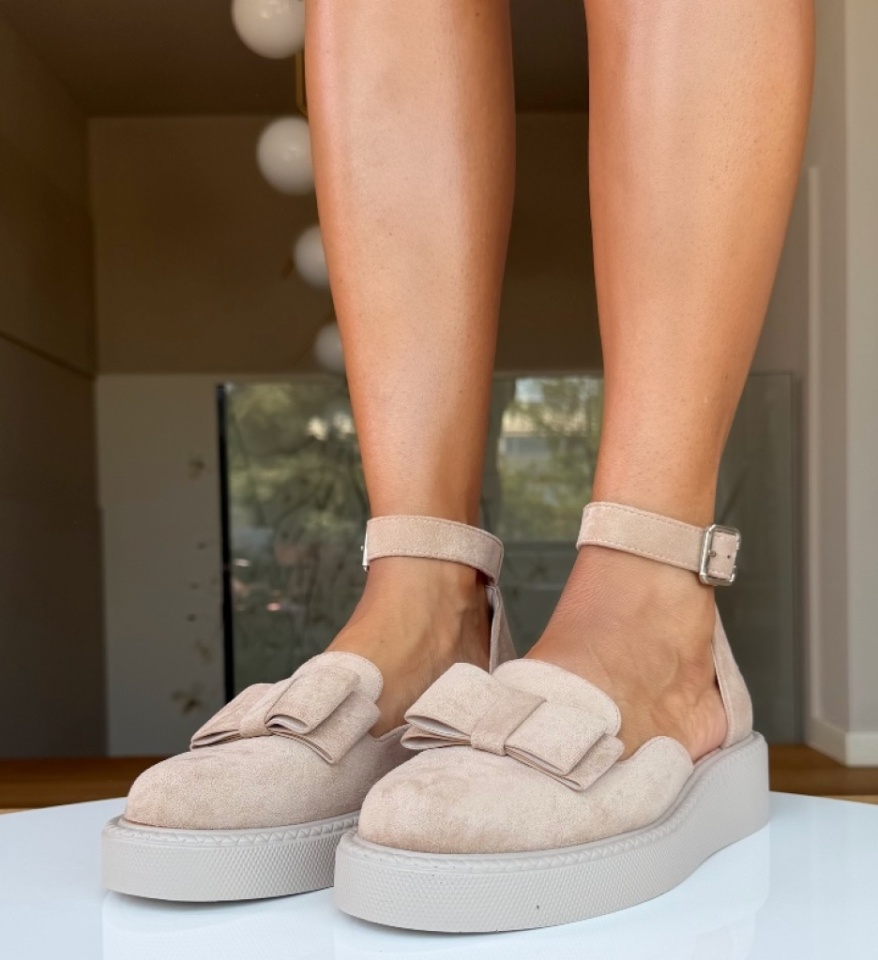Pantofi Casual dama Hammbe Bej - Img 10